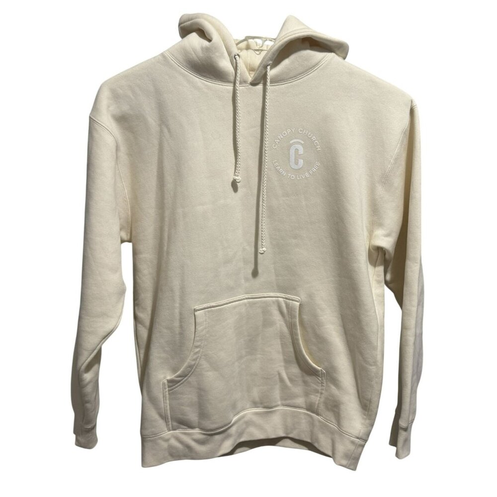 Mens Freedom Learn to Live Free Heavyweight Oversized Hoodie Sweatshirt Sz L